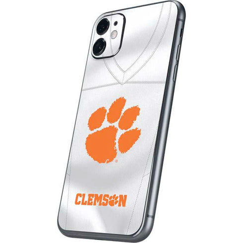 Clemson University White Jersey iPhone 11 Skin